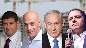 רוביק דנילוביץ' (מימין), בנימין נתניהו, רמי רשף, יוסי ברודני, צילום: פלאש 90/מרים אלסטר, פייסבוק, באדיבות חברת ג'נסל, דוברות עיריית גבעת שמואל